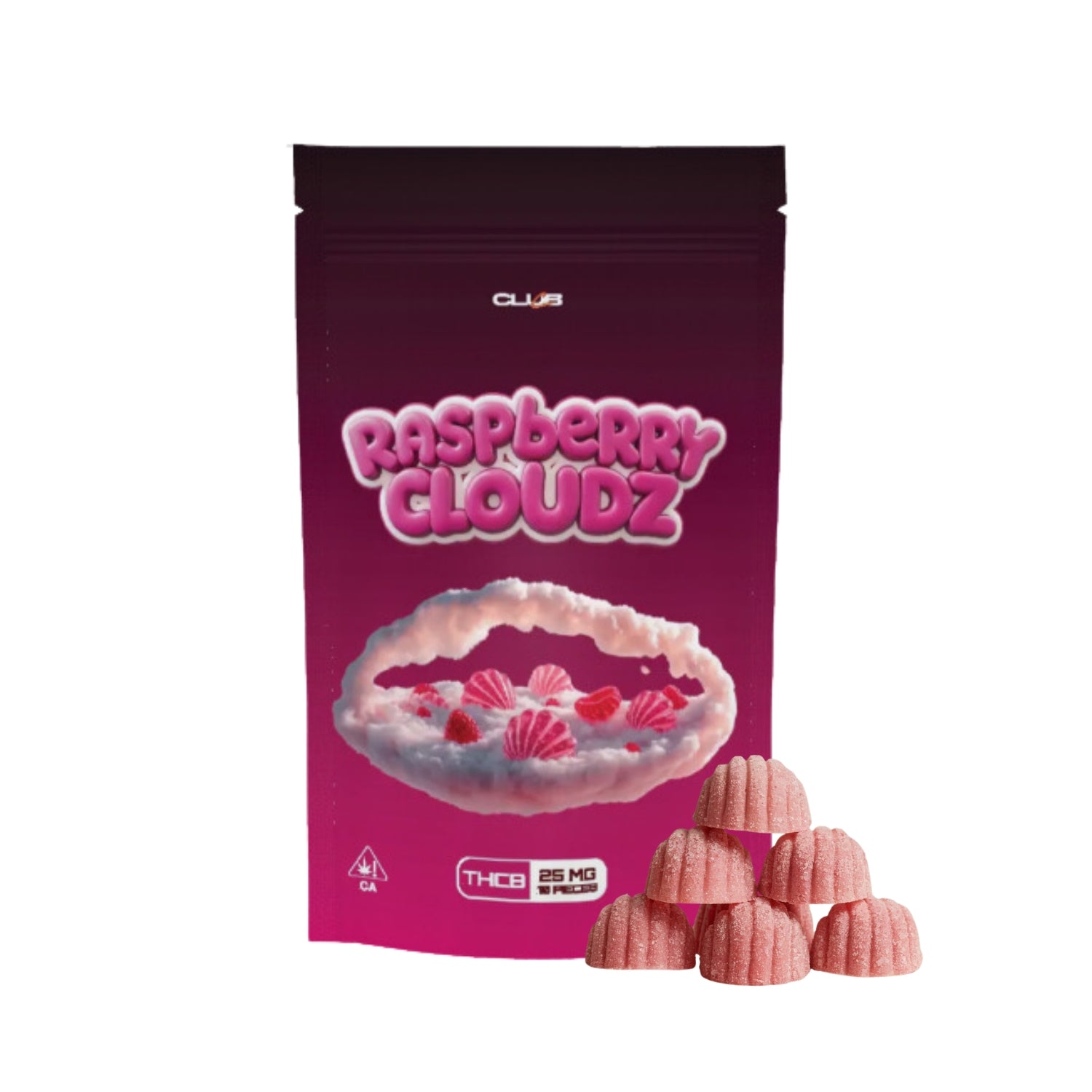 THCB Gummies - Raspberry Cloudz - 25mg